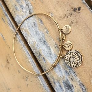 Alex and Ani Gold Daughter Daisy Charm Bangle Bracelet